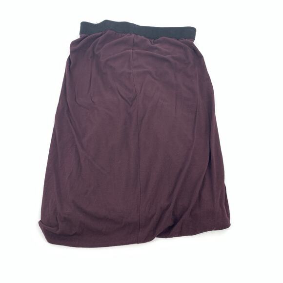 T Alexander Wang Tulip Elastic Waist Scrunch Pencil Skirt Size XS Purple Black - Picture 2 of 7